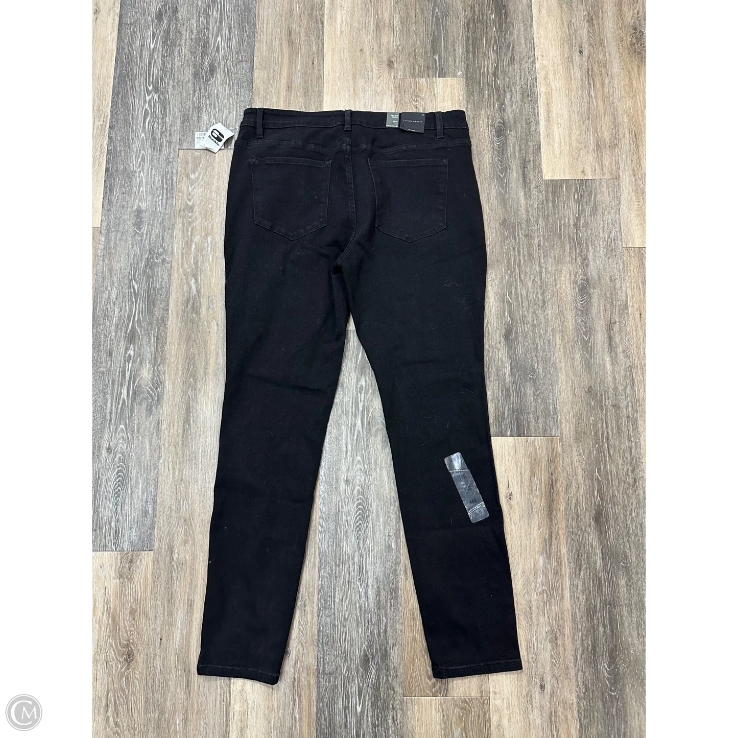 Jeans Skinny By Flying Monkey In Black Denim, Size: 16