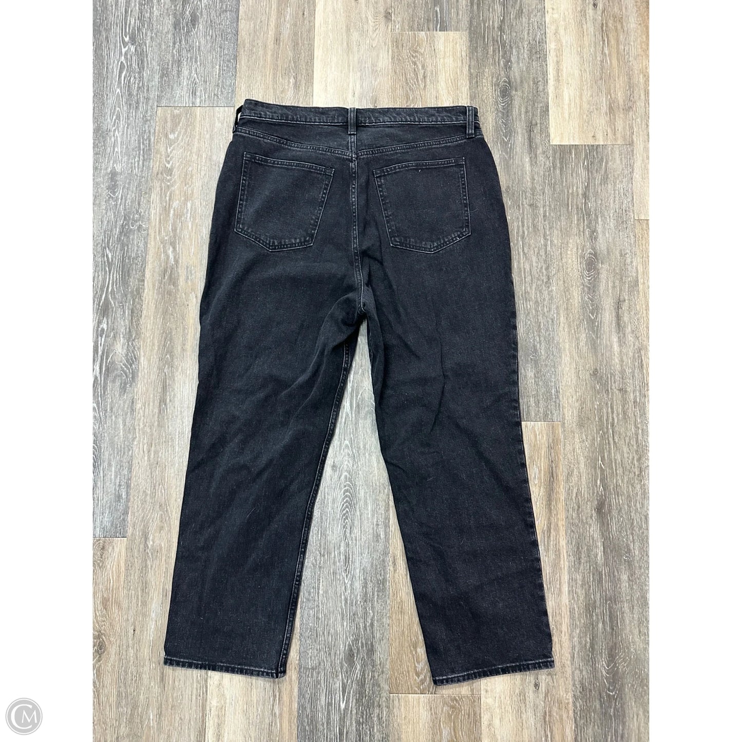 Jeans Straight By Abercrombie And Fitch In Black Denim, Size: 16