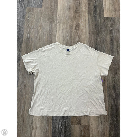 Top Short Sleeve By Old Navy In Tan, Size: Xl