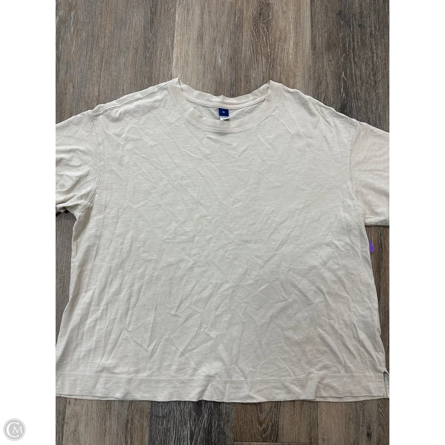 Top Short Sleeve By Old Navy In Tan, Size: Xl