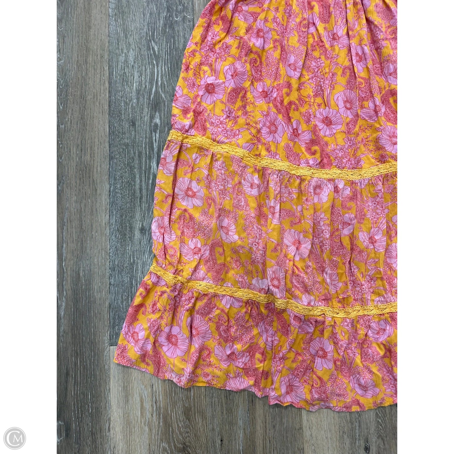 Dress Casual Maxi By Angie In Orange & Pink, Size: M