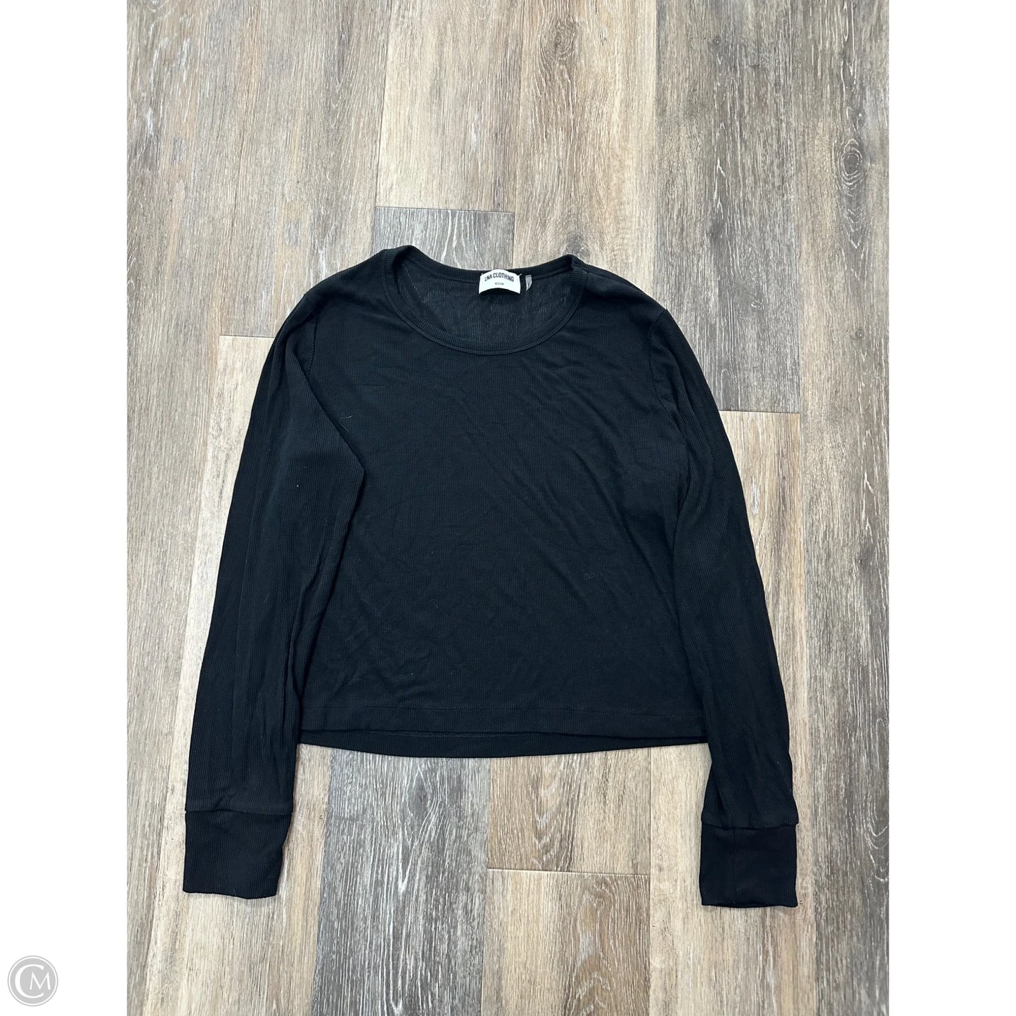 Top Long Sleeve By Lna In Black, Size: M