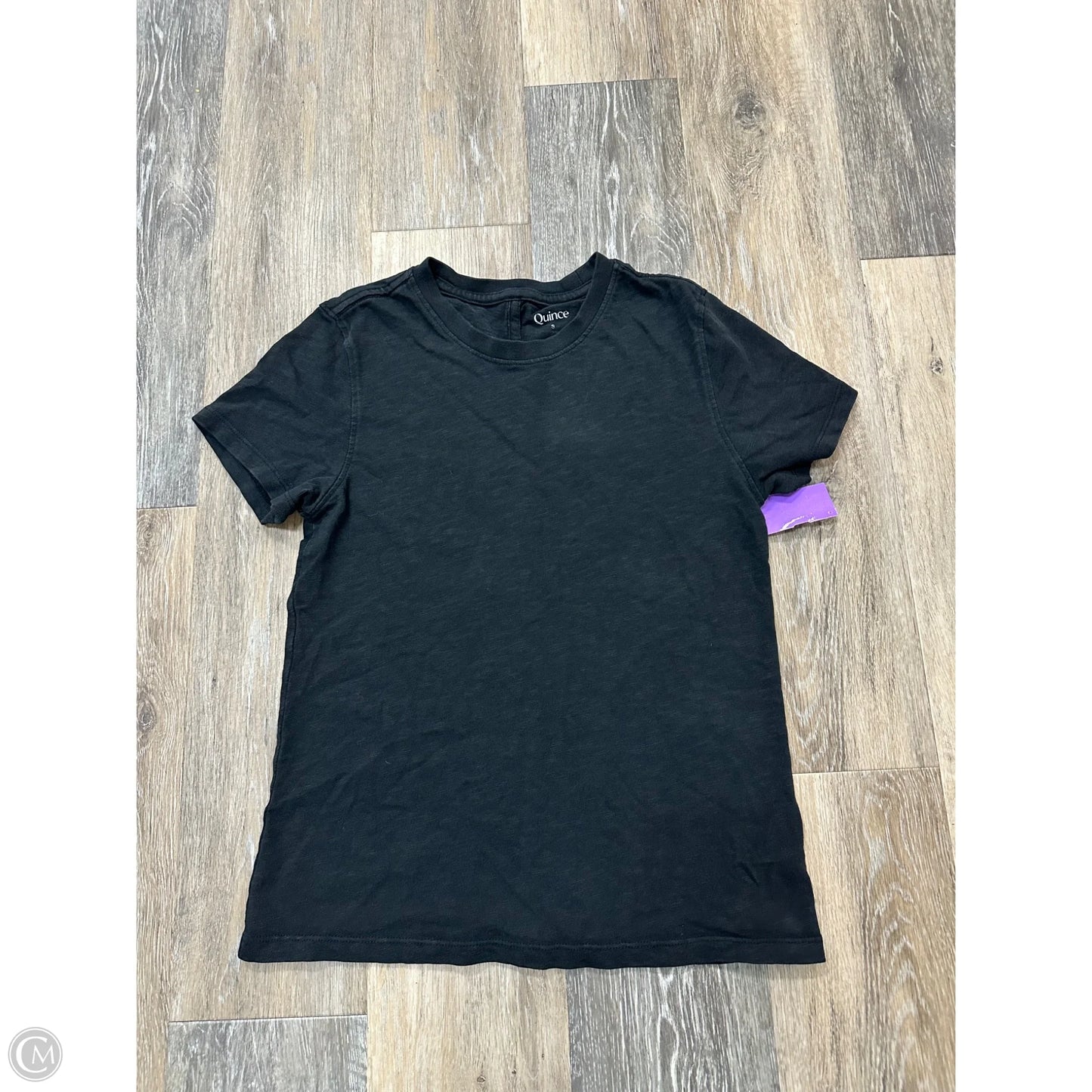 Top Short Sleeve By Quince In Black, Size: S
