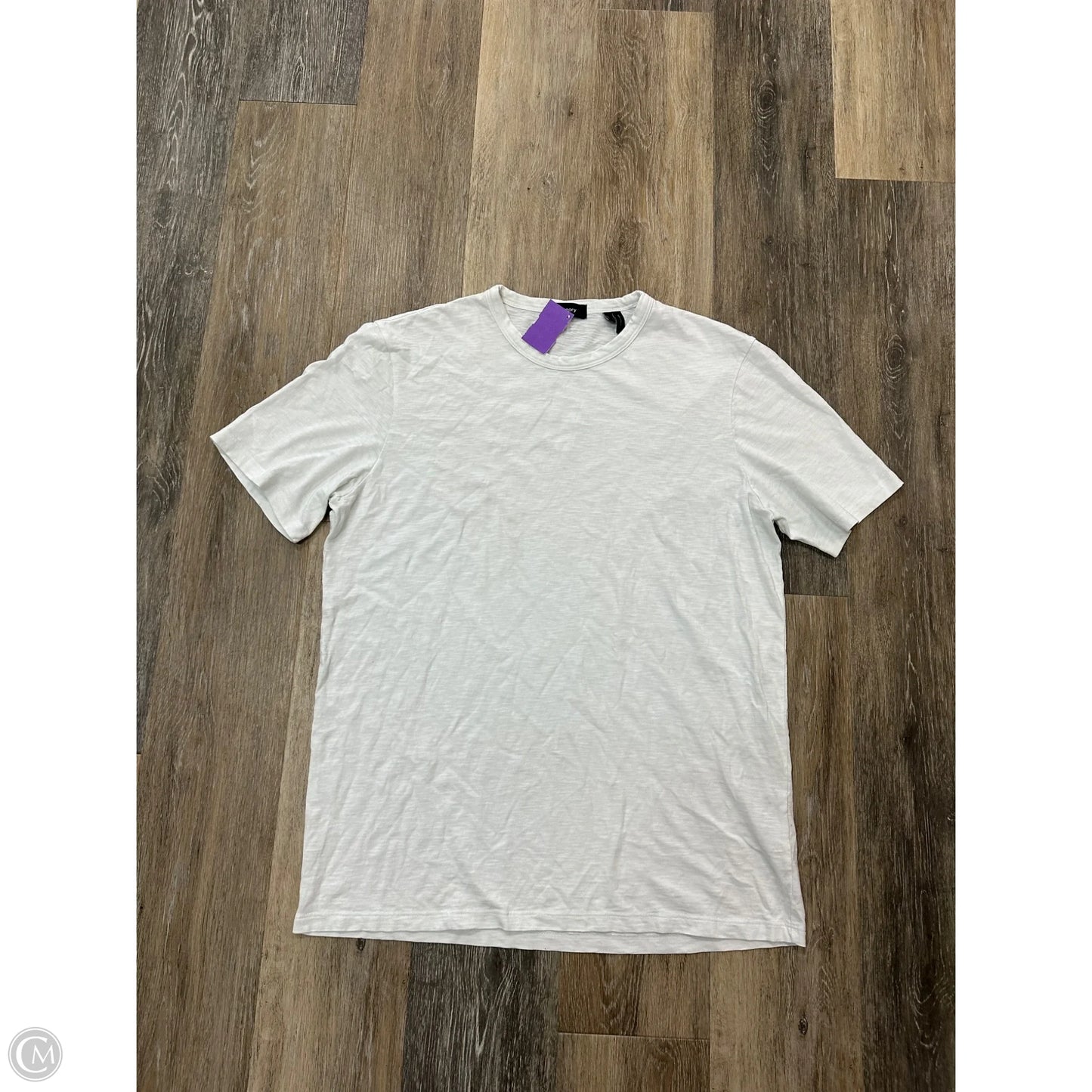 Top Short Sleeve By Theory In White, Size: L