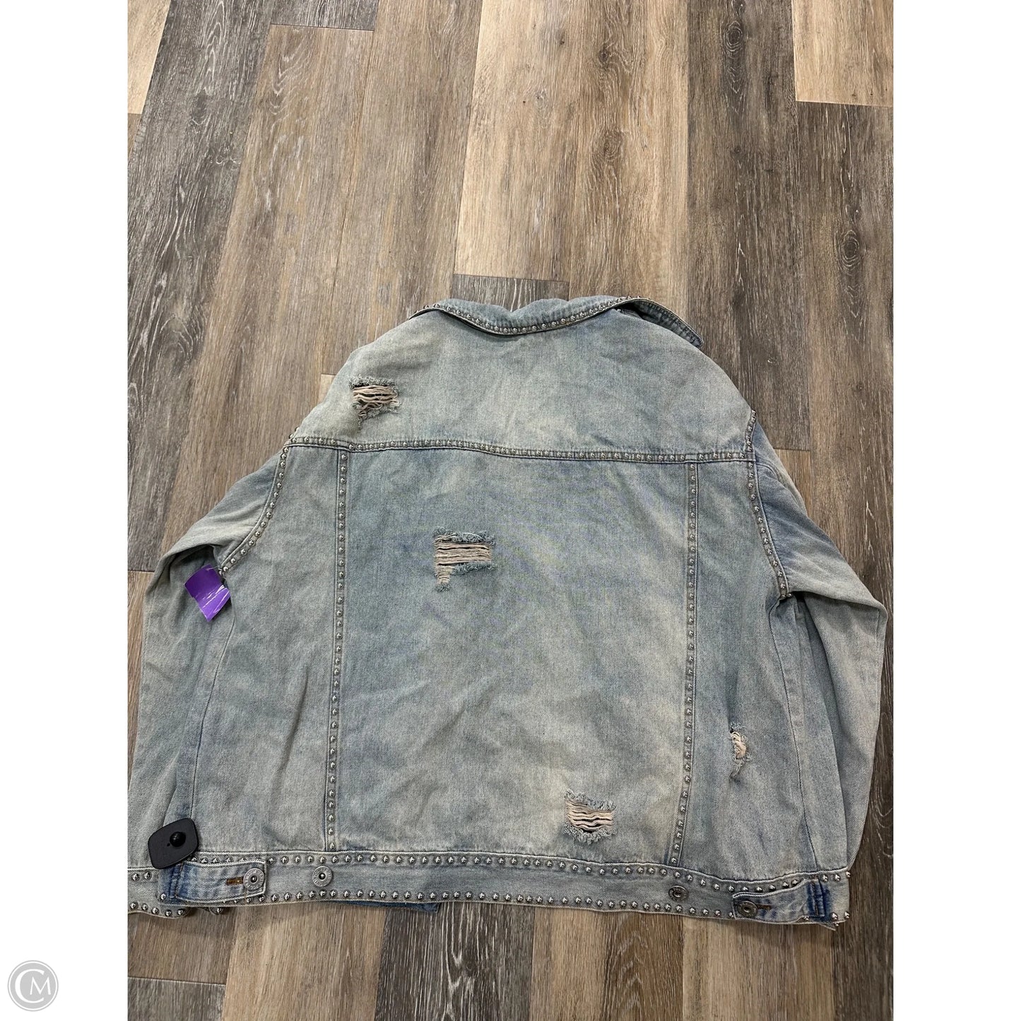 Jacket Denim By Pol In Blue Denim, Size: L