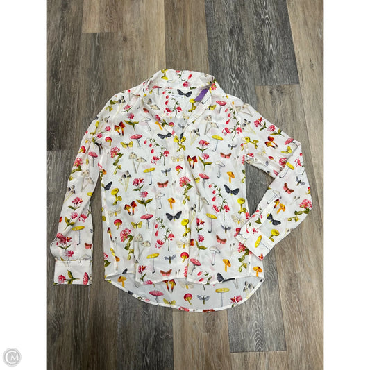 Blouse Long Sleeve By Equipment In Multi-colored, Size: M