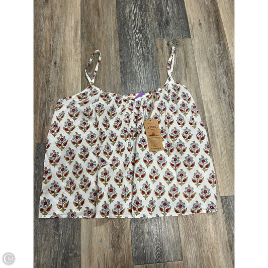 Top Sleeveless By Faherty In Floral Print, Size: L