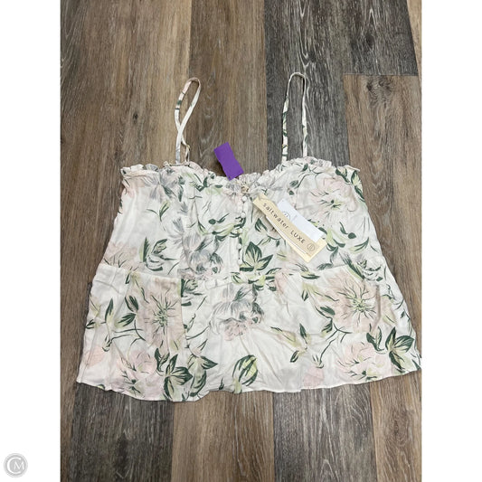 Top Sleeveless By Saltwater Luxe In Floral Print, Size: Xl
