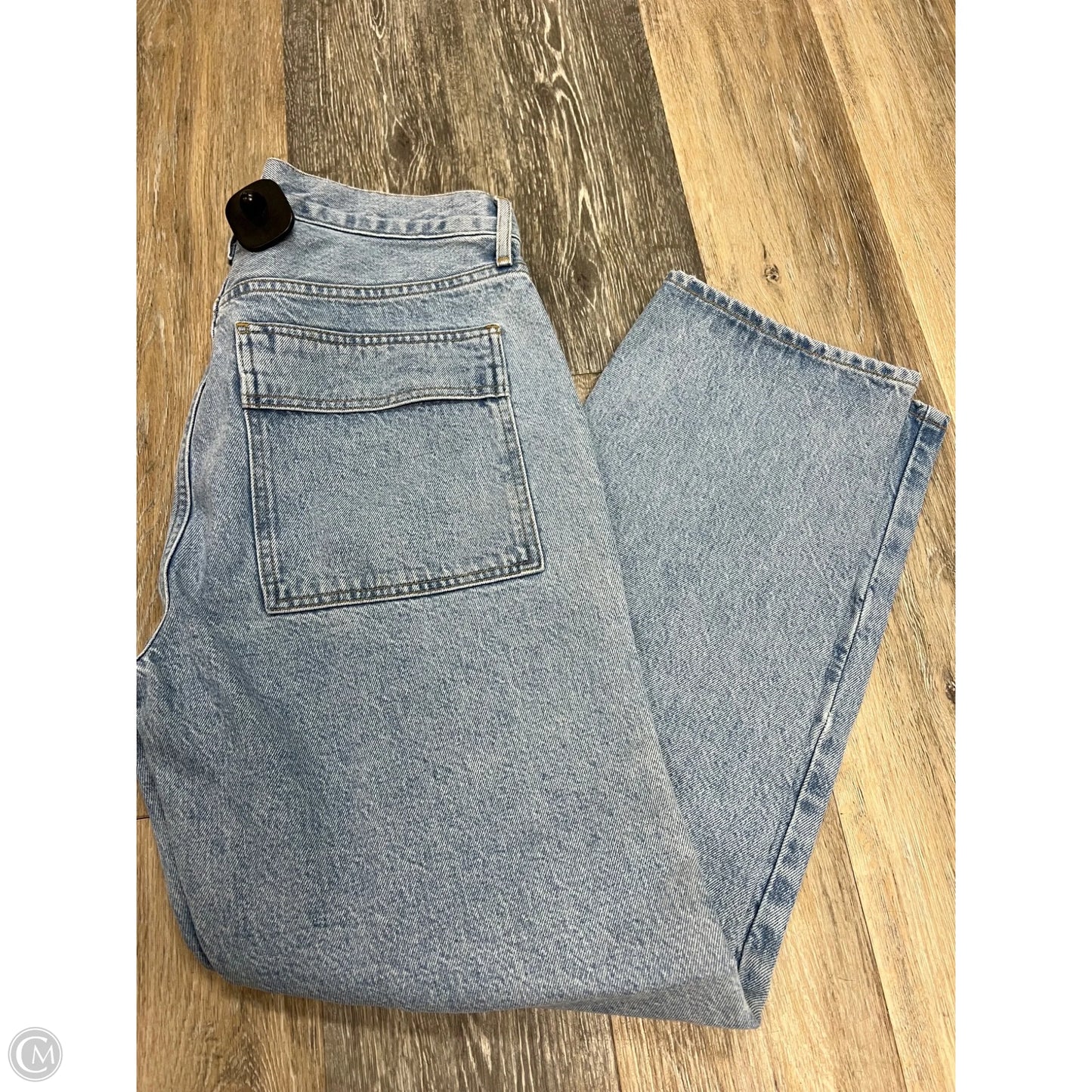 Jeans Straight By Agolde In Blue Denim, Size: 8