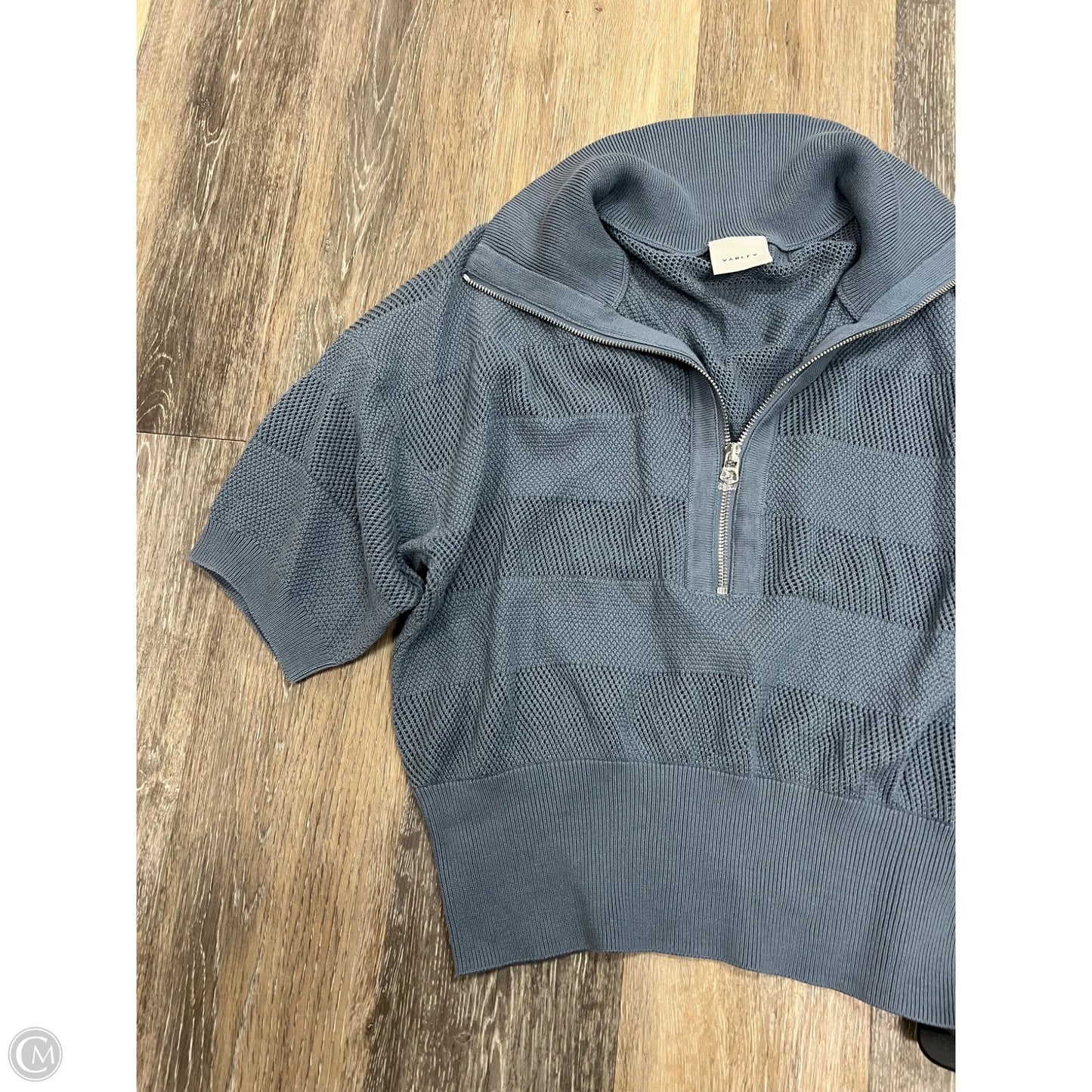 Sweater Short Sleeve By Varley In Blue, Size: M