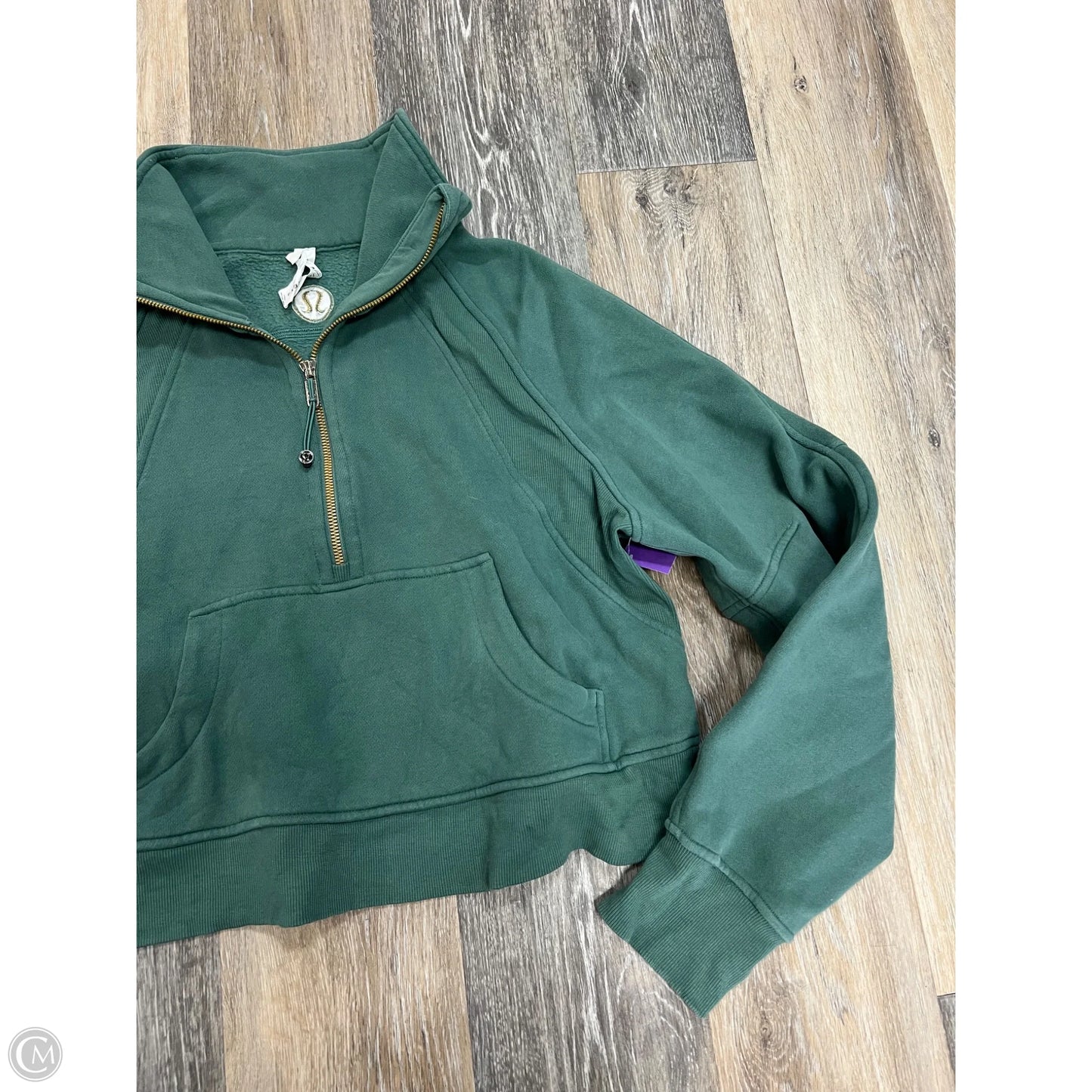 Athletic Sweatshirt Collar By Lululemon In Green, Size: Xs/S