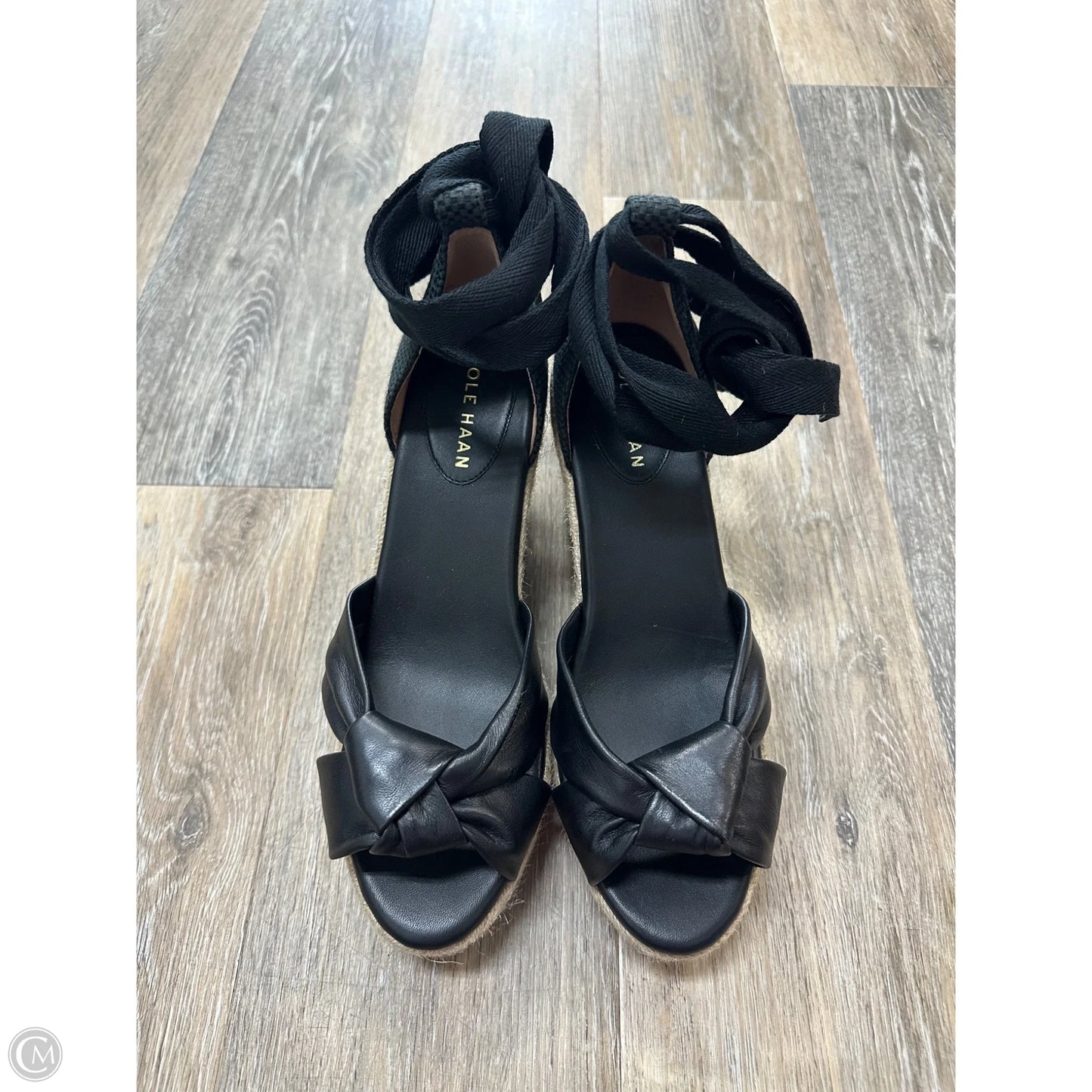 Sandals Heels Wedge By Cole-haan In Black, Size: 9