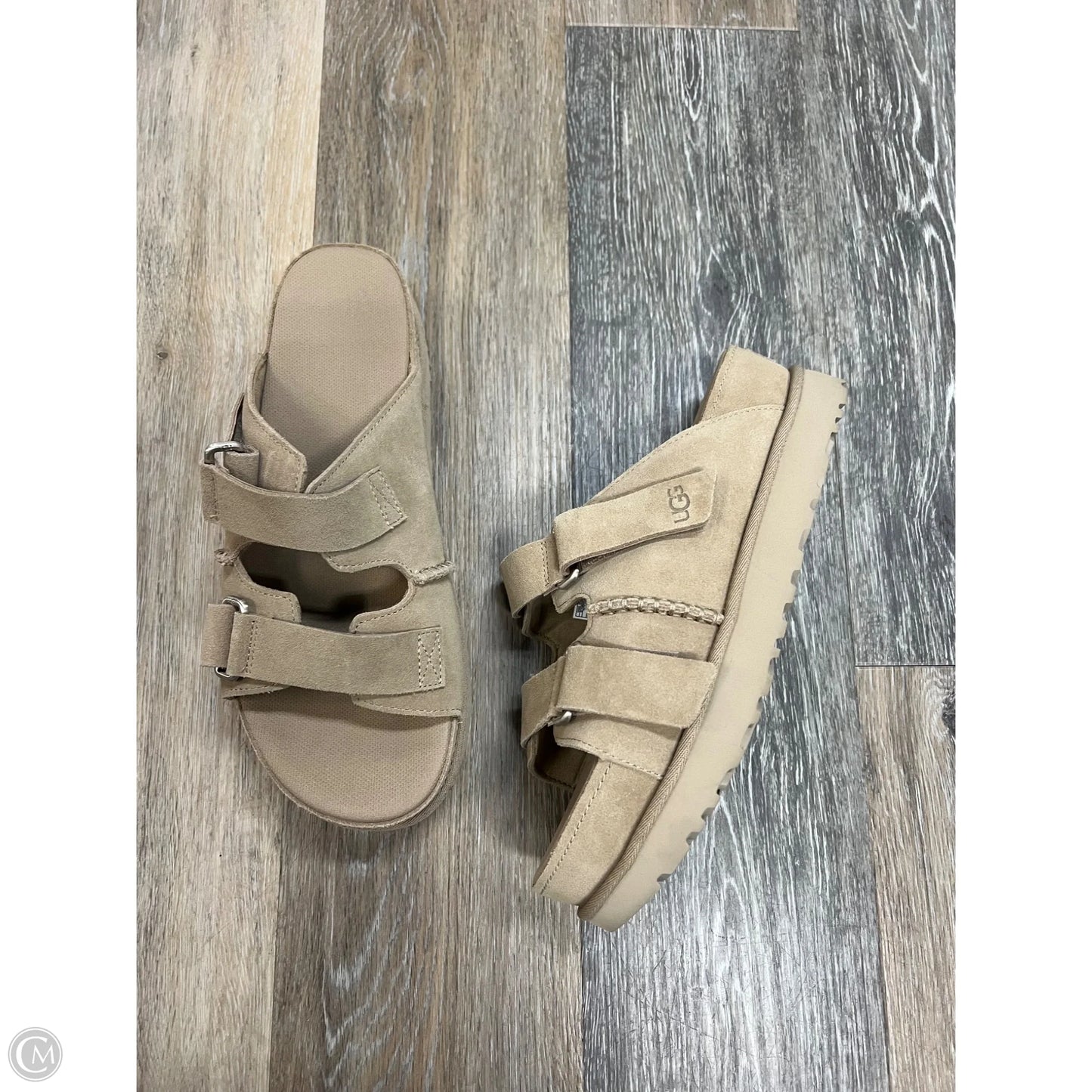Sandals Designer By Ugg In Tan, Size: 11
