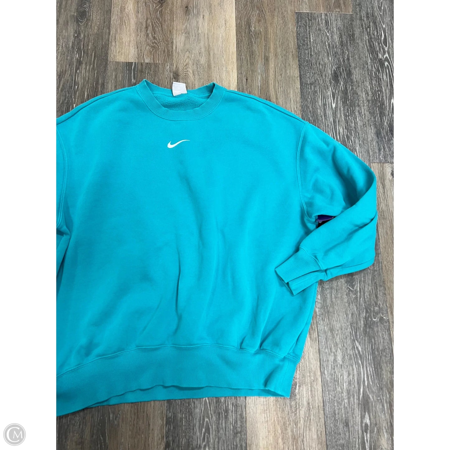Athletic Sweatshirt Crewneck By Nike Apparel In Blue, Size: M