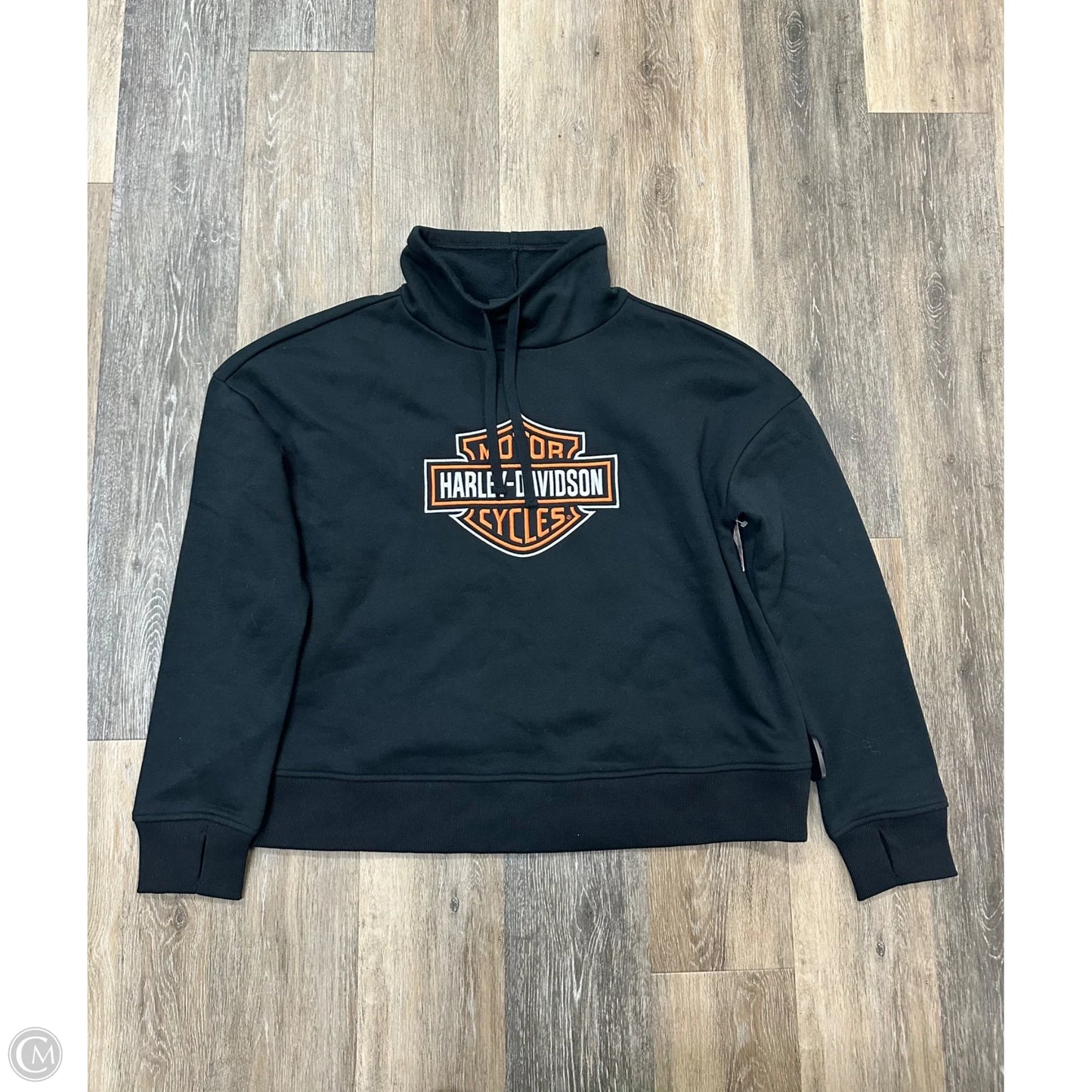 Athletic Sweatshirt Collar By Harley Davidson In Black, Size: Xl