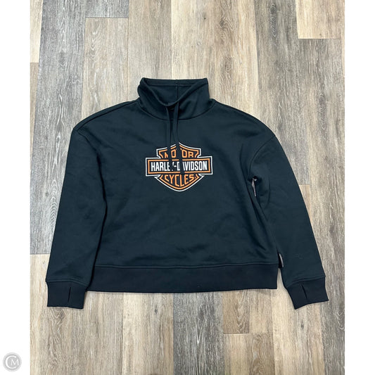 Athletic Sweatshirt Collar By Harley Davidson In Black, Size: Xl
