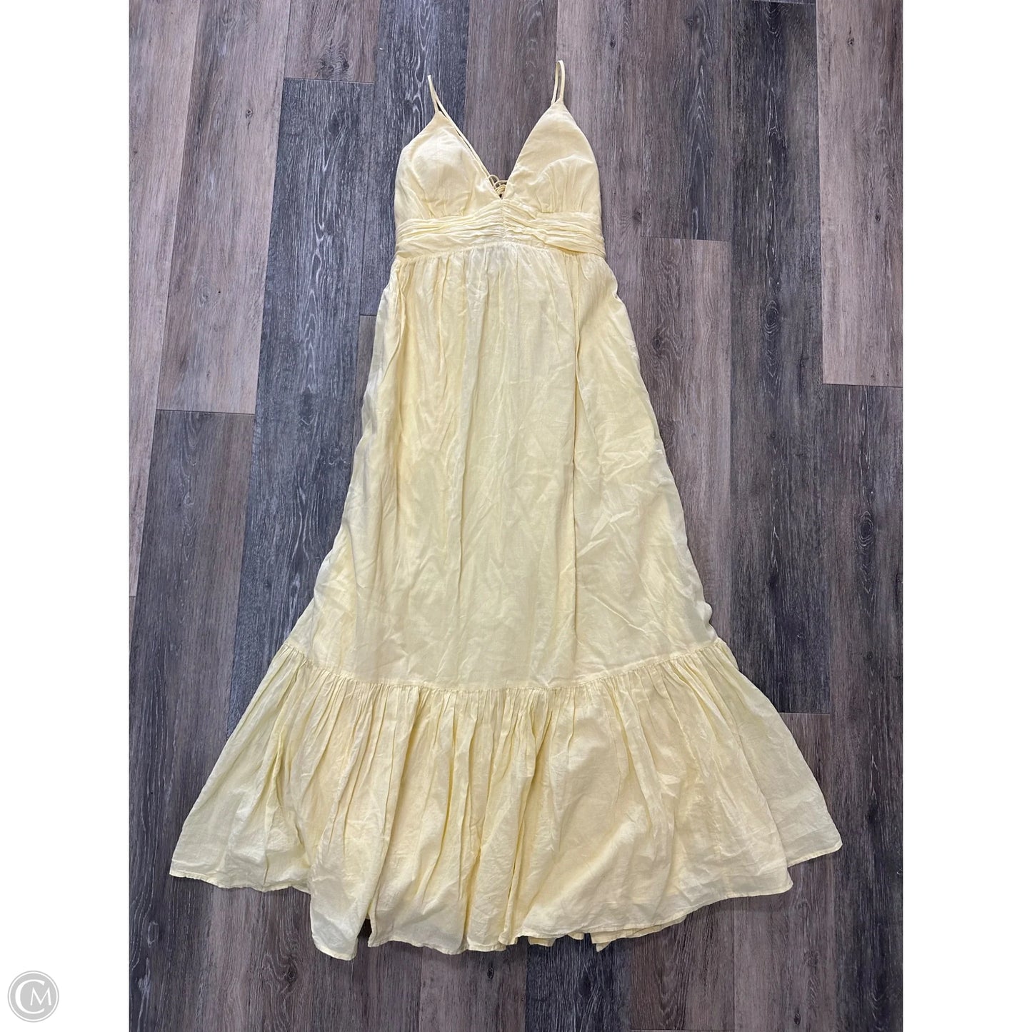 Dress Casual Maxi By Abercrombie And Fitch In Yellow, Size: L Tall