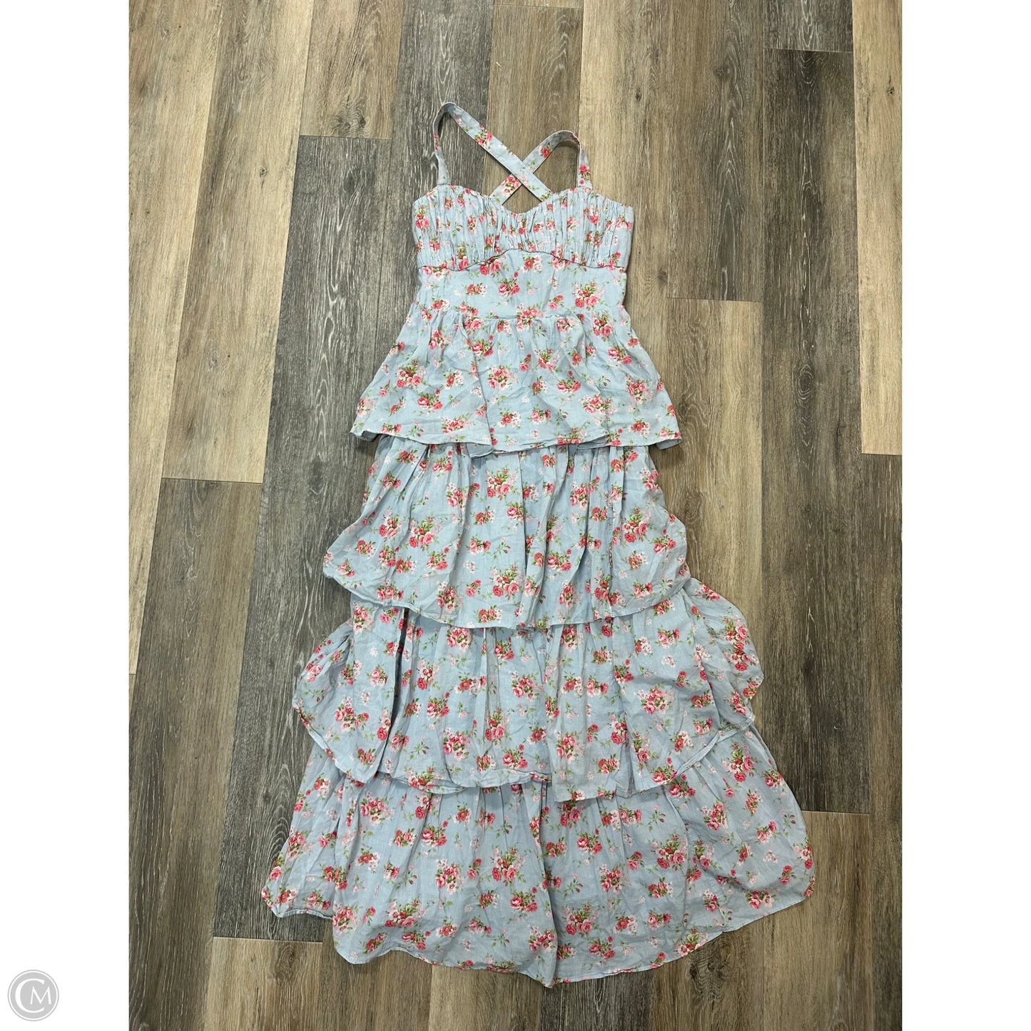 Dress Casual Maxi By Abercrombie And Fitch In Blue, Size: M