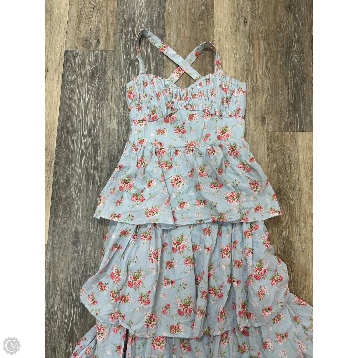 Dress Casual Maxi By Abercrombie And Fitch In Blue, Size: M