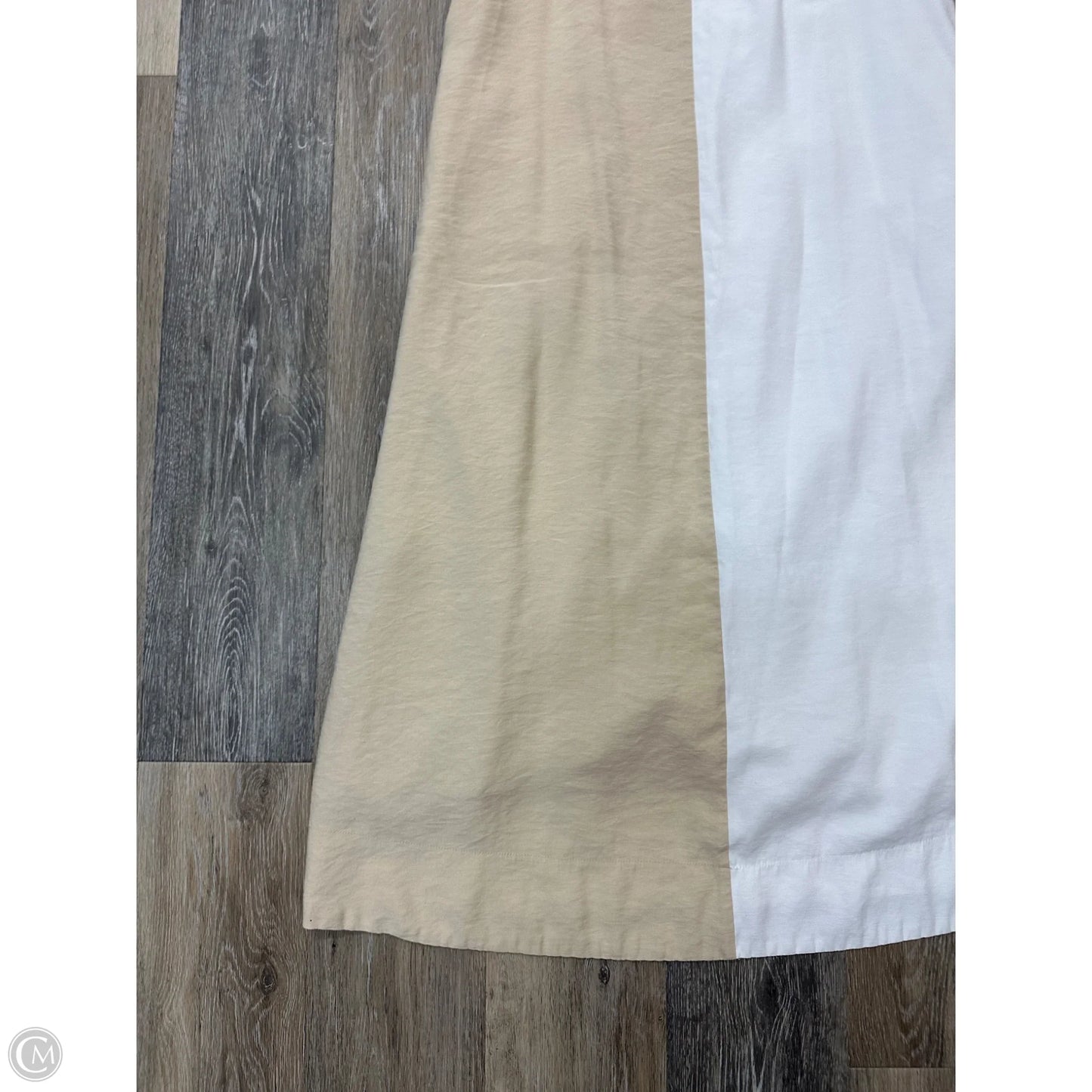 Dress Casual Maxi By Pomander Place In Tan & White, Size: S