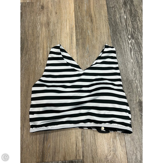 Swimsuit Top By Albion In Black & White, Size: L