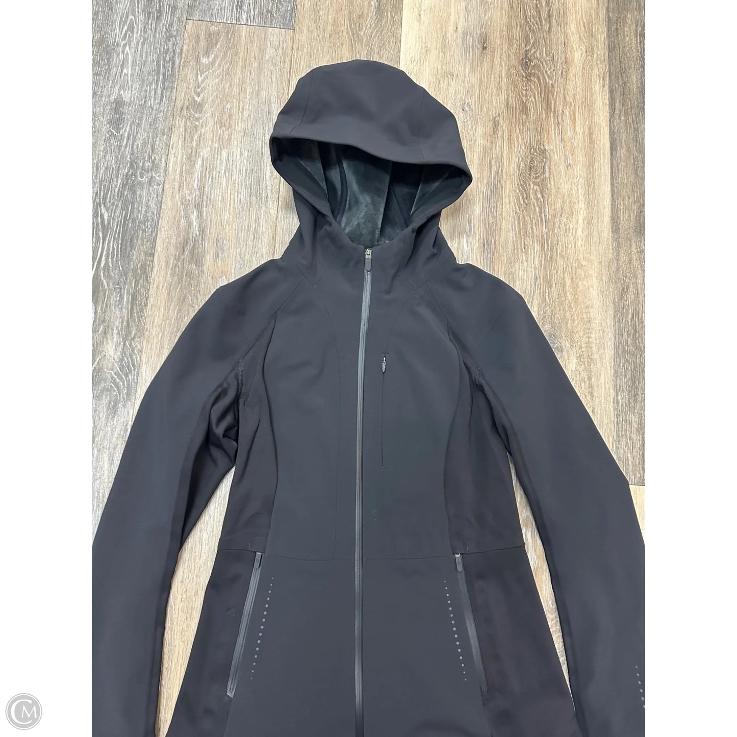 Athletic Jacket By Lululemon In Black, Size: 6