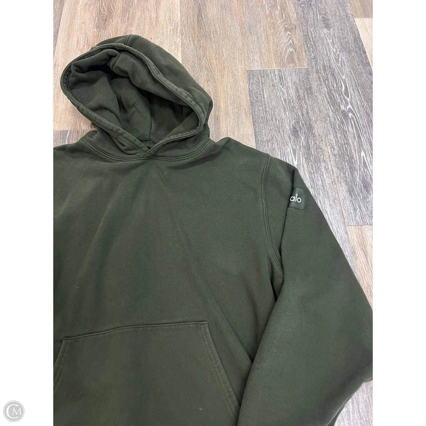 Athletic Sweatshirt Hoodie By Alo In Green, Size: M