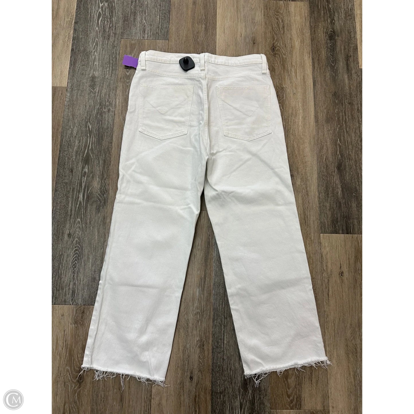 Jeans Straight By Hudson In White Denim, Size: 8