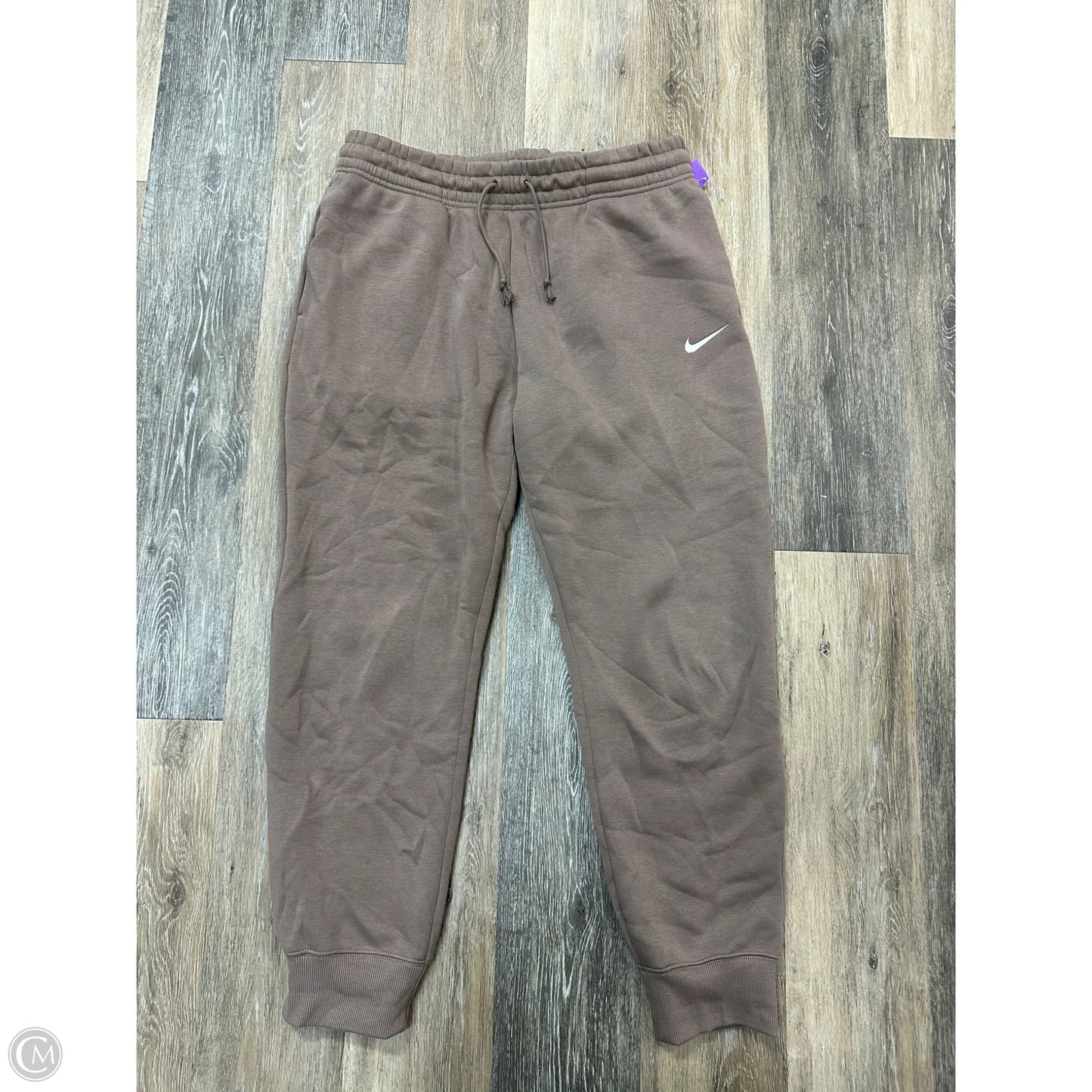 Athletic Pants By Nike Apparel In Brown, Size: L