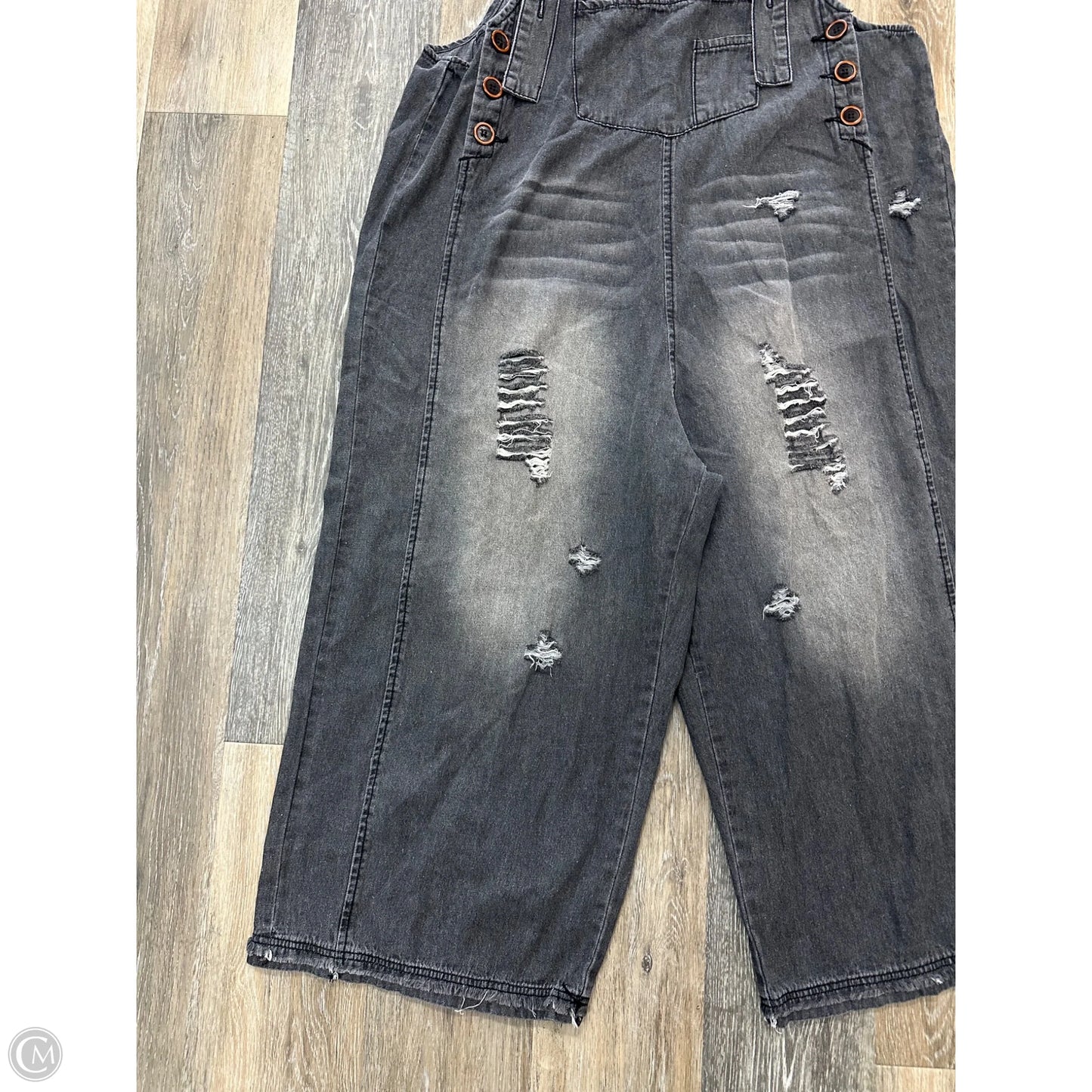 Overalls By Easel In Black Denim, Size: M