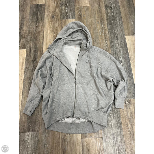 Athletic Sweatshirt Hoodie By Free People In Grey, Size: Xs