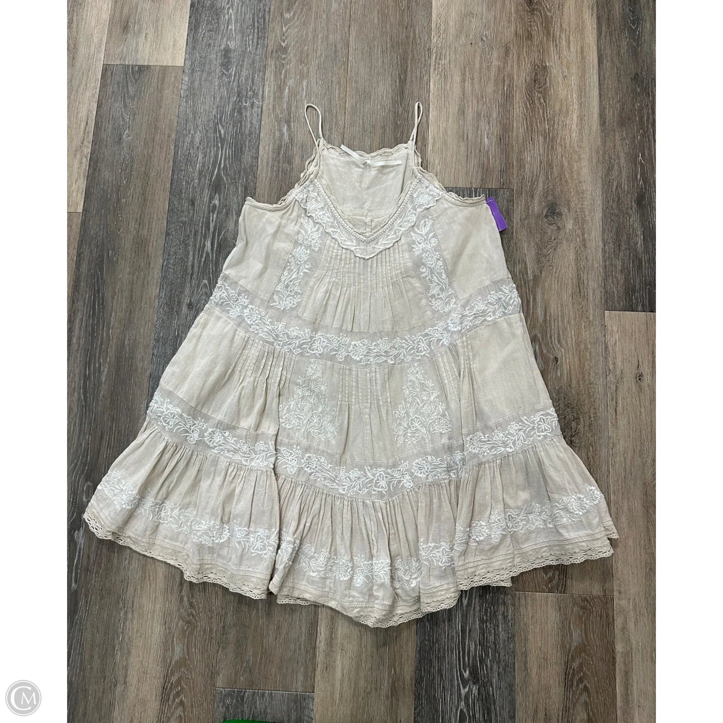 Dress Casual Short By Anthropologie In Tan, Size: S