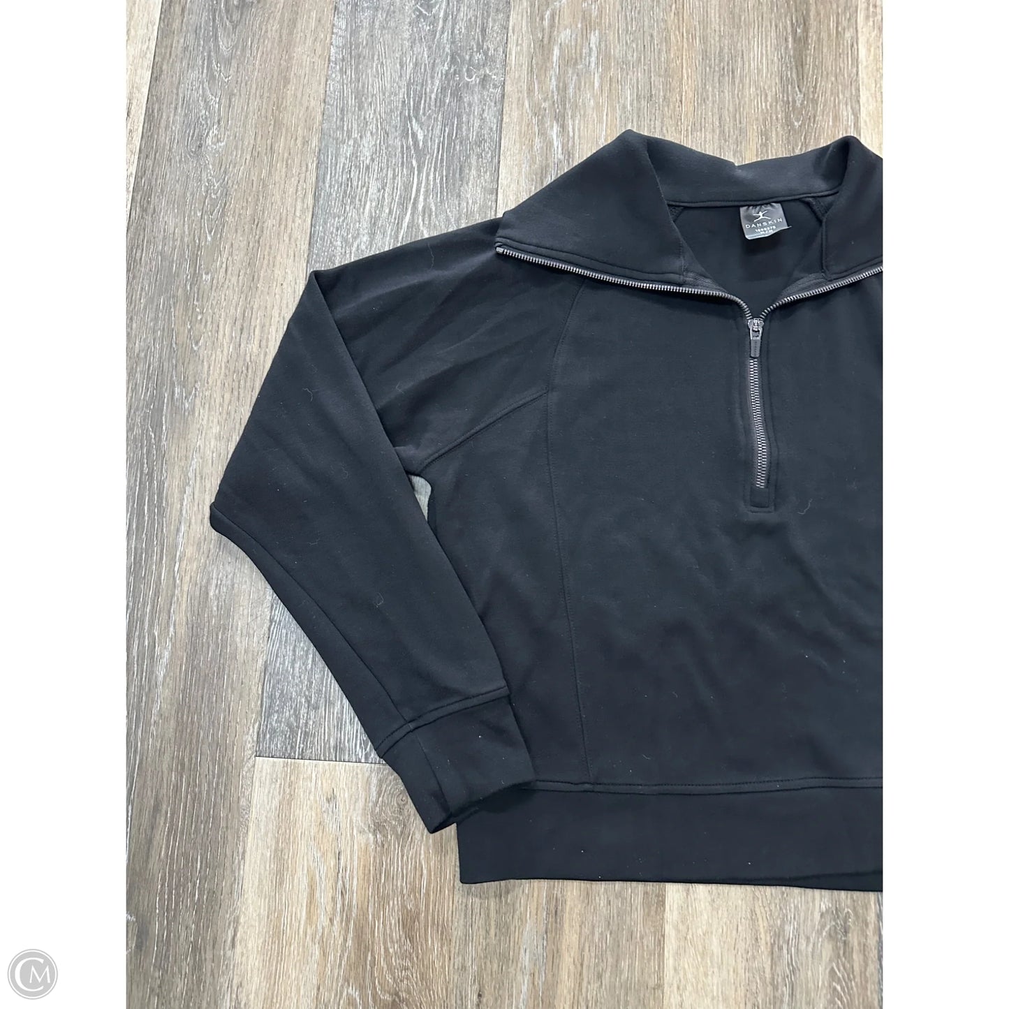 Athletic Sweatshirt Collar By Danskin In Black, Size: M