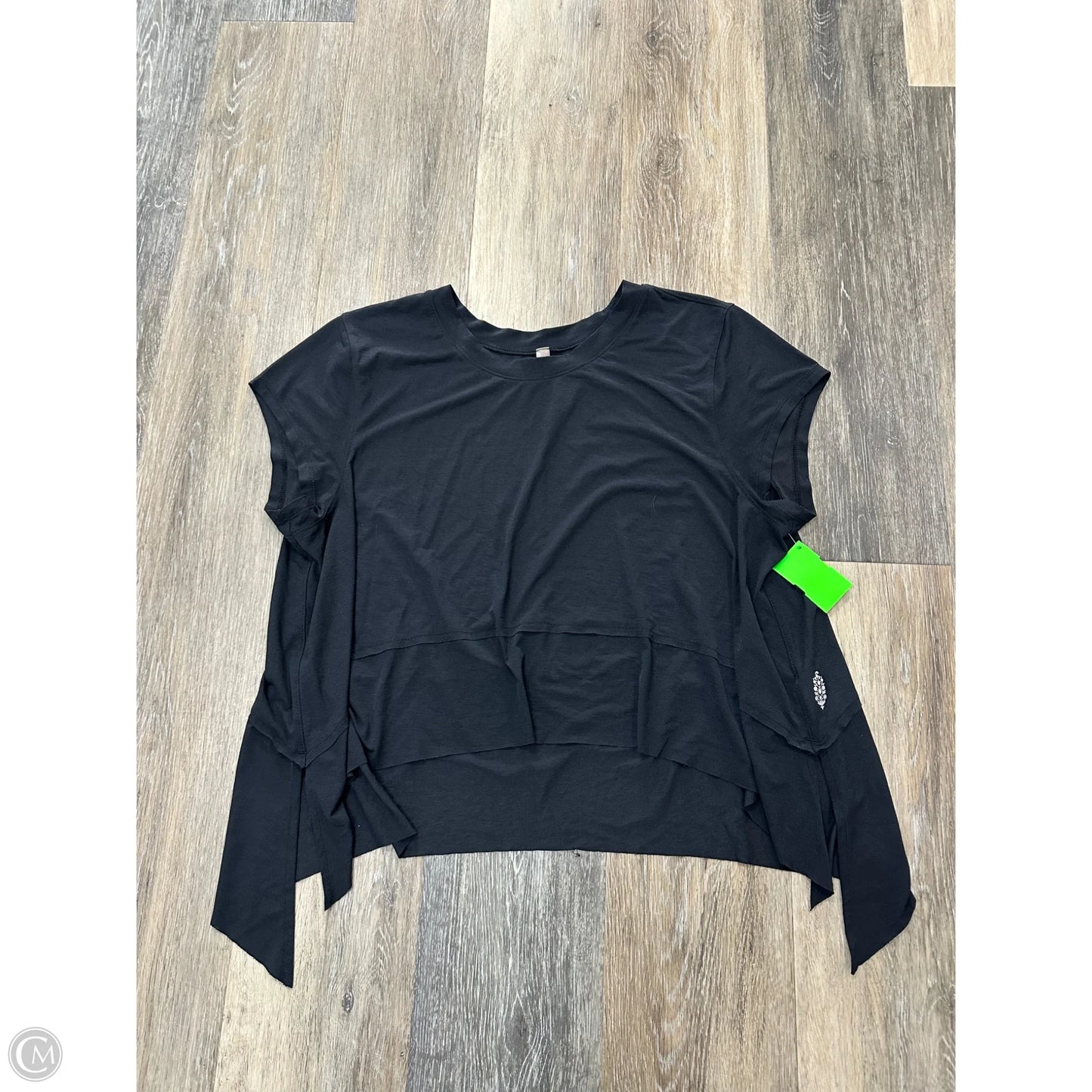 Athletic Top Short Sleeve By Free People In Black, Size: L
