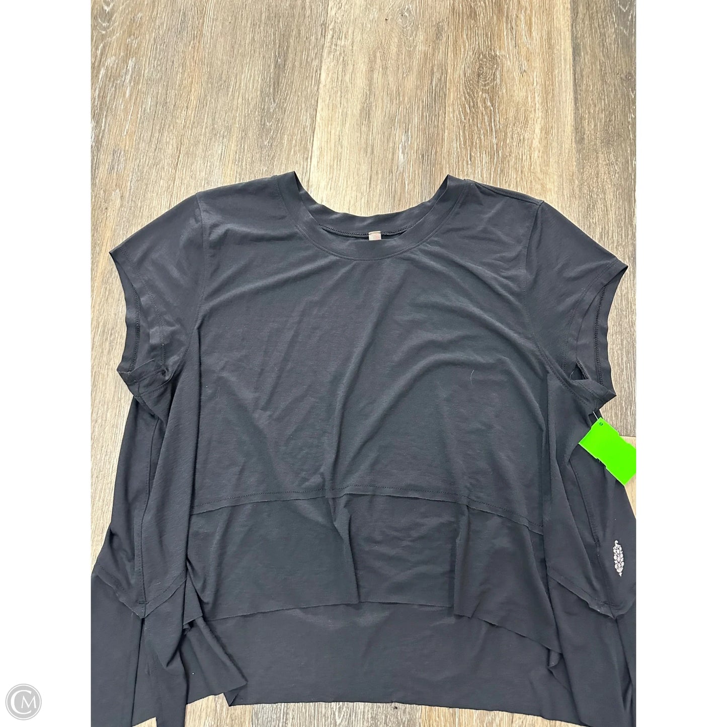 Athletic Top Short Sleeve By Free People In Black, Size: L