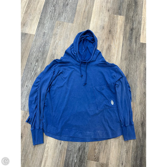 Athletic Top Long Sleeve Hoodie By Free People In Blue, Size: S