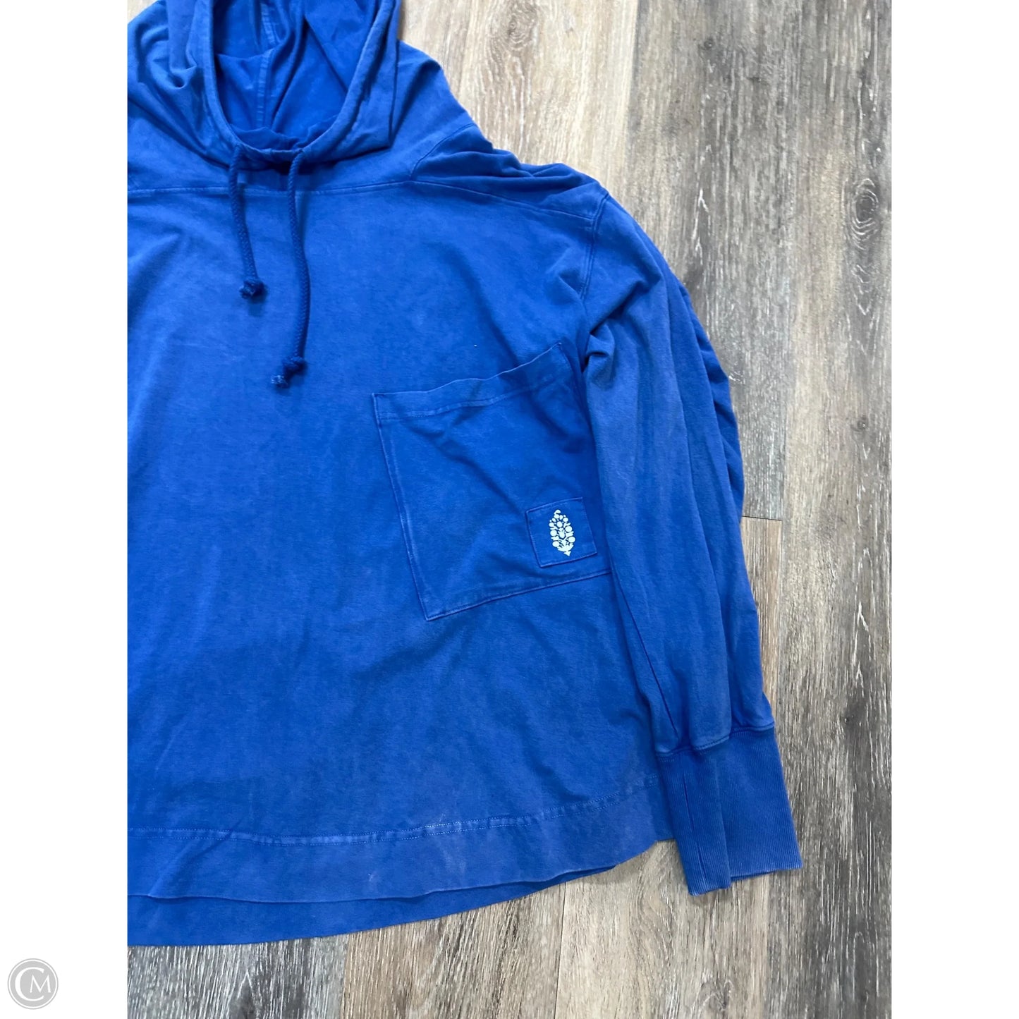 Athletic Top Long Sleeve Hoodie By Free People In Blue, Size: S