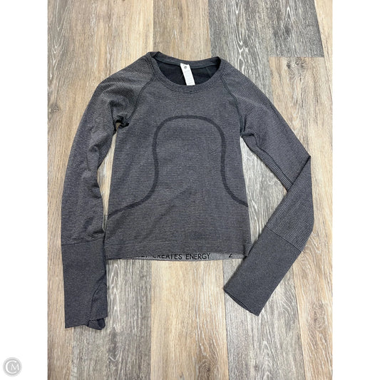 Athletic Top Long Sleeve Crewneck By Lululemon In Grey, Size: 2