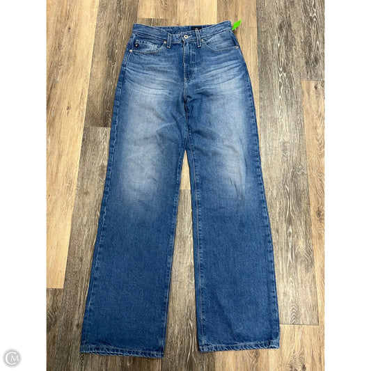 Jeans Wide Leg By Adriano Goldschmied In Blue Denim, Size: 2