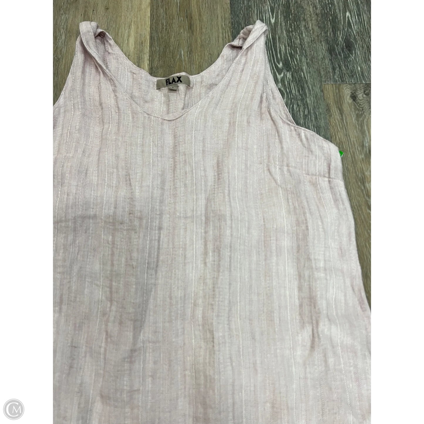 Dress Linen By Flax In Pink, Size: L