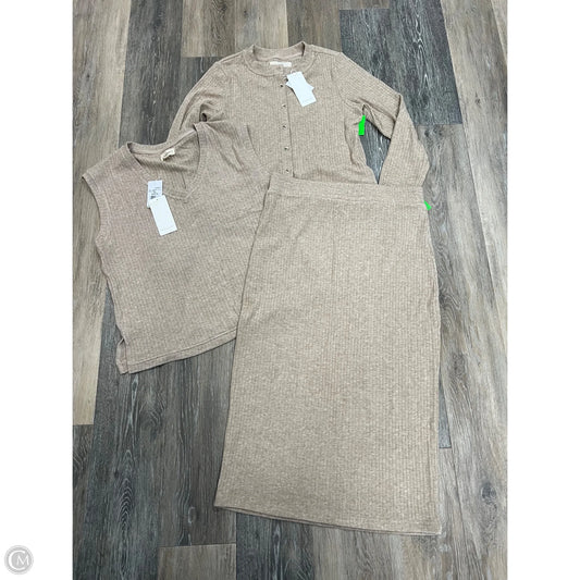 Skirt Set 3pc By Thread And Supply In Tan, Size: M