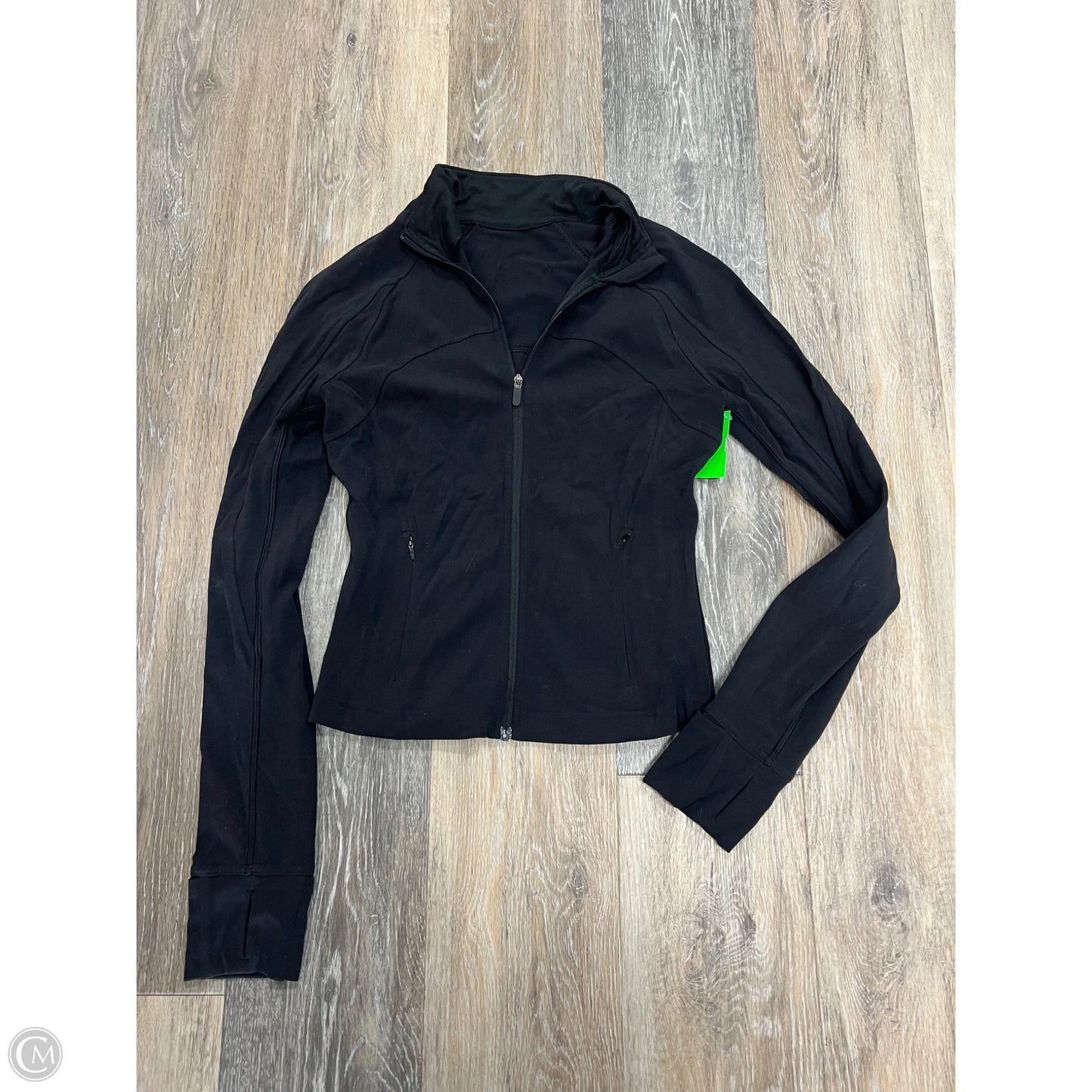 Athletic Jacket By Lululemon In Black, Size: 4