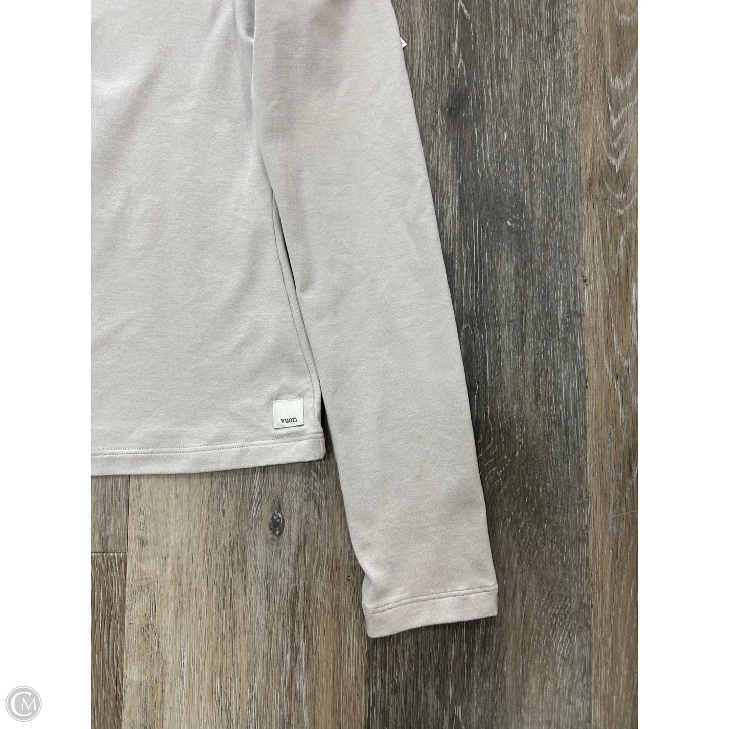 -Athletic Top Long Sleeve Crewneck By Vuori In Tan, Size: Xs