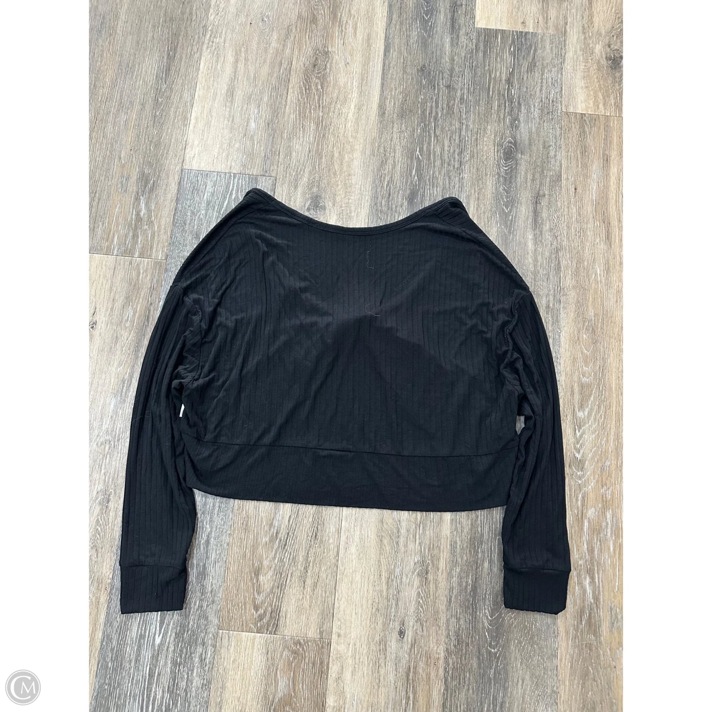 -Athletic Top Long Sleeve Collar By Vuori In Black, Size: Xs