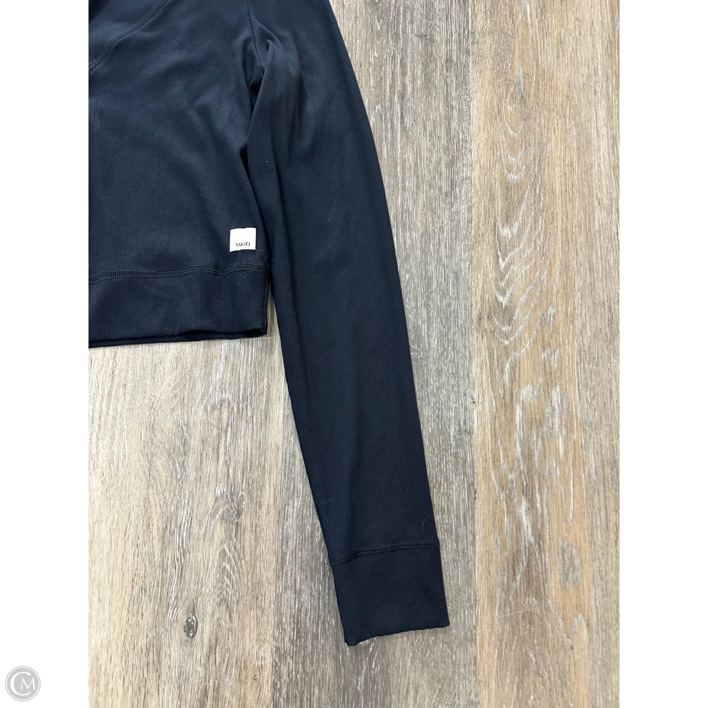 -Athletic Top Long Sleeve Collar By Vuori In Black, Size: Xs