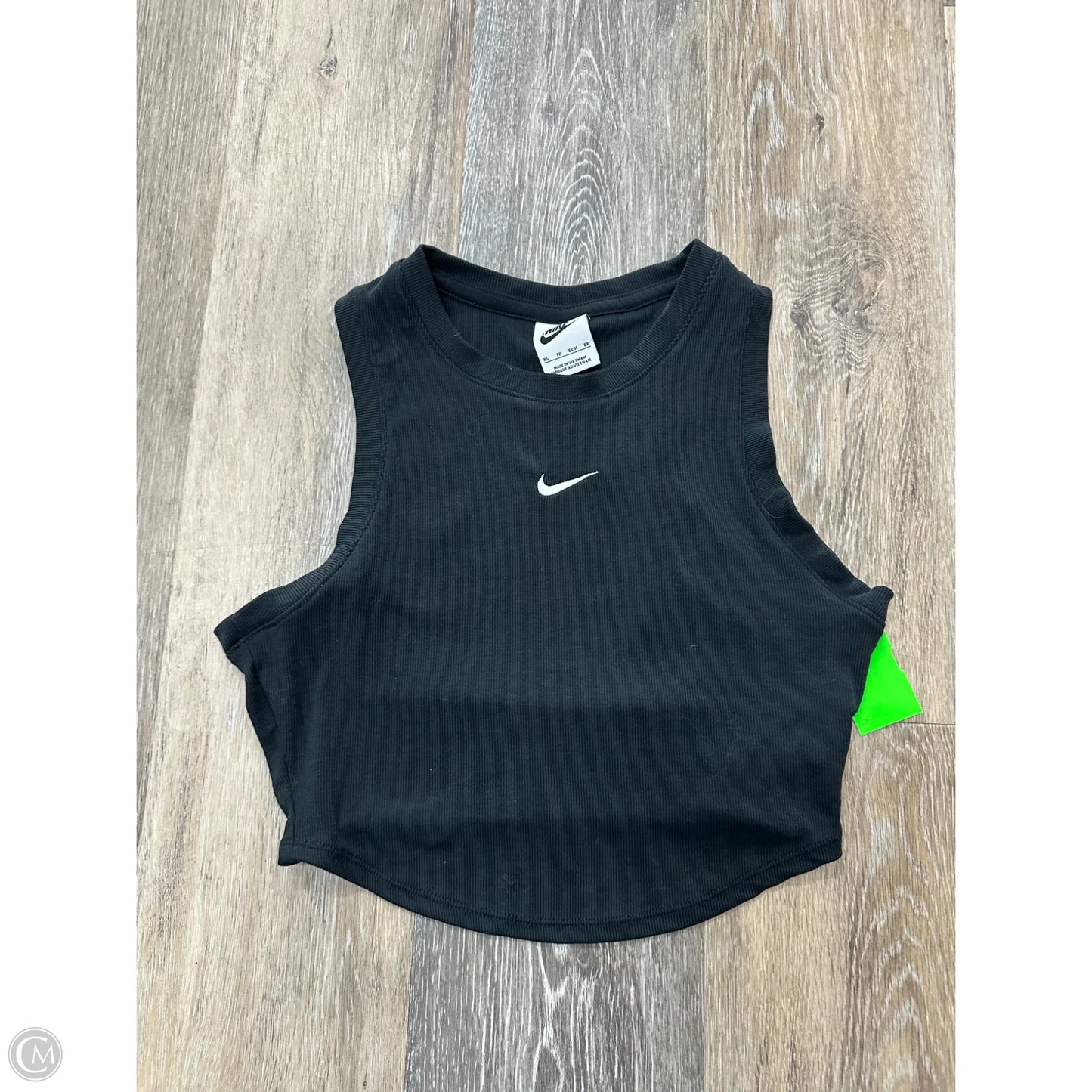 Athletic Tank Top By Nike Apparel In Black, Size: Xs