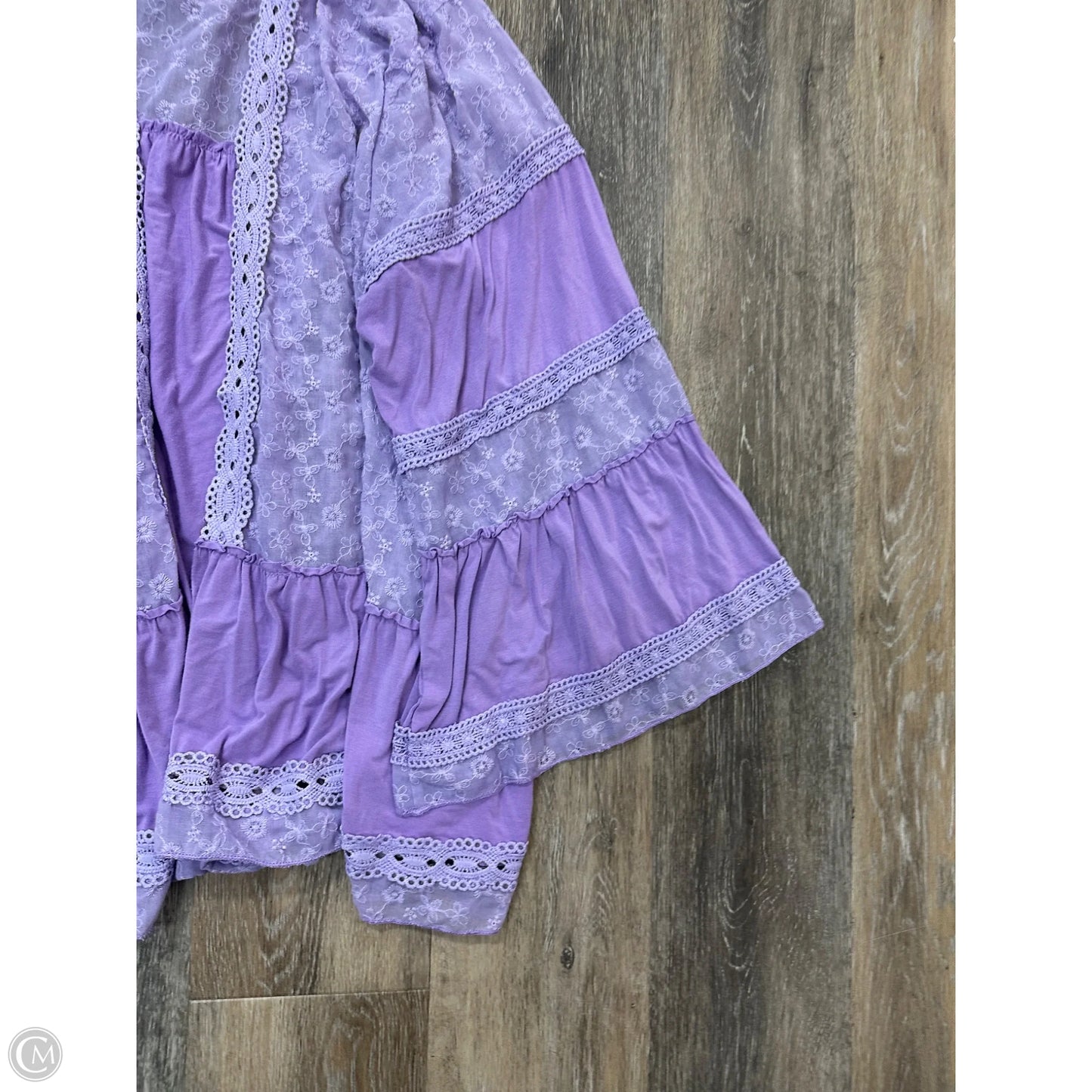 Blouse Long Sleeve By Pol In Purple, Size: S