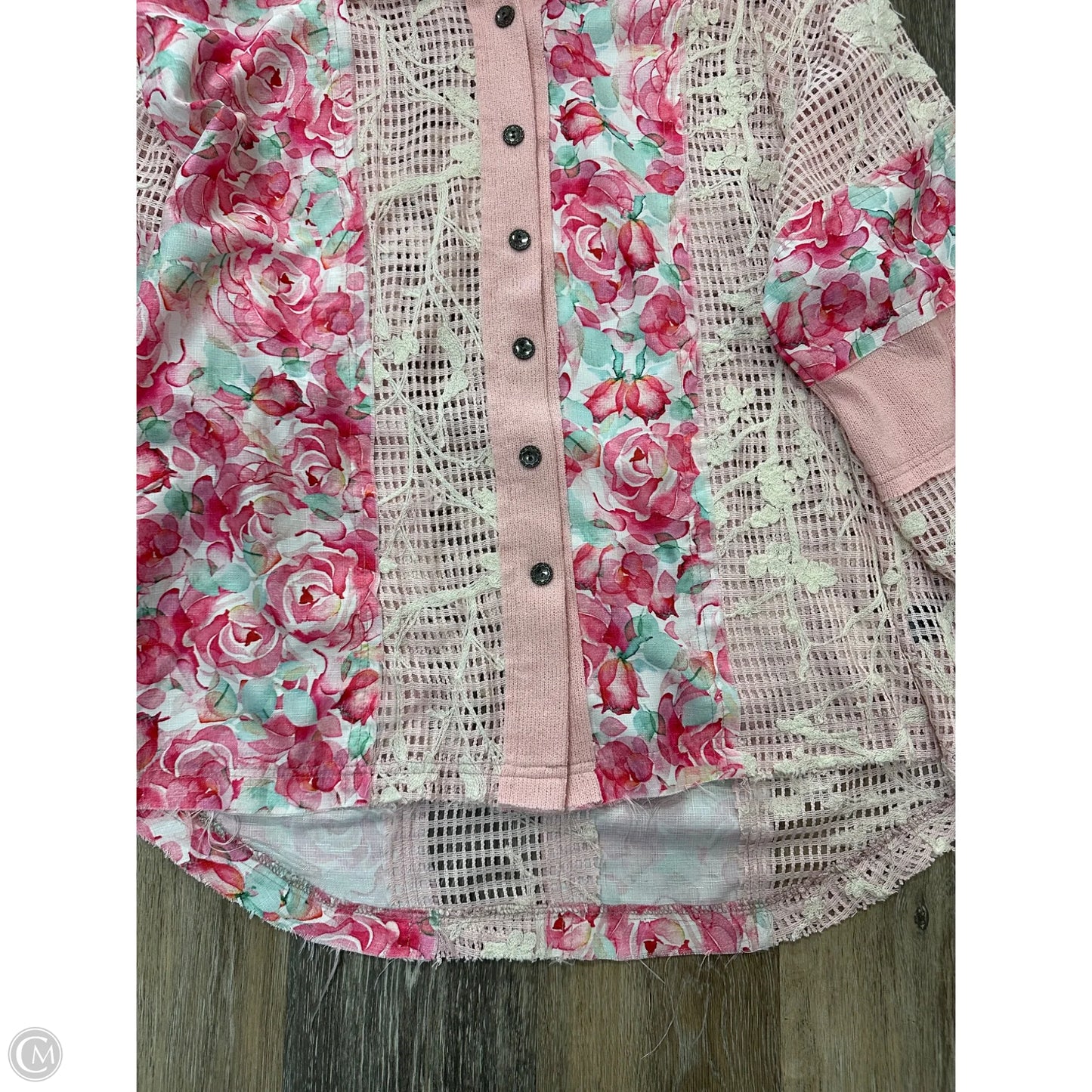 Blouse Long Sleeve By Pol In Pink, Size: M