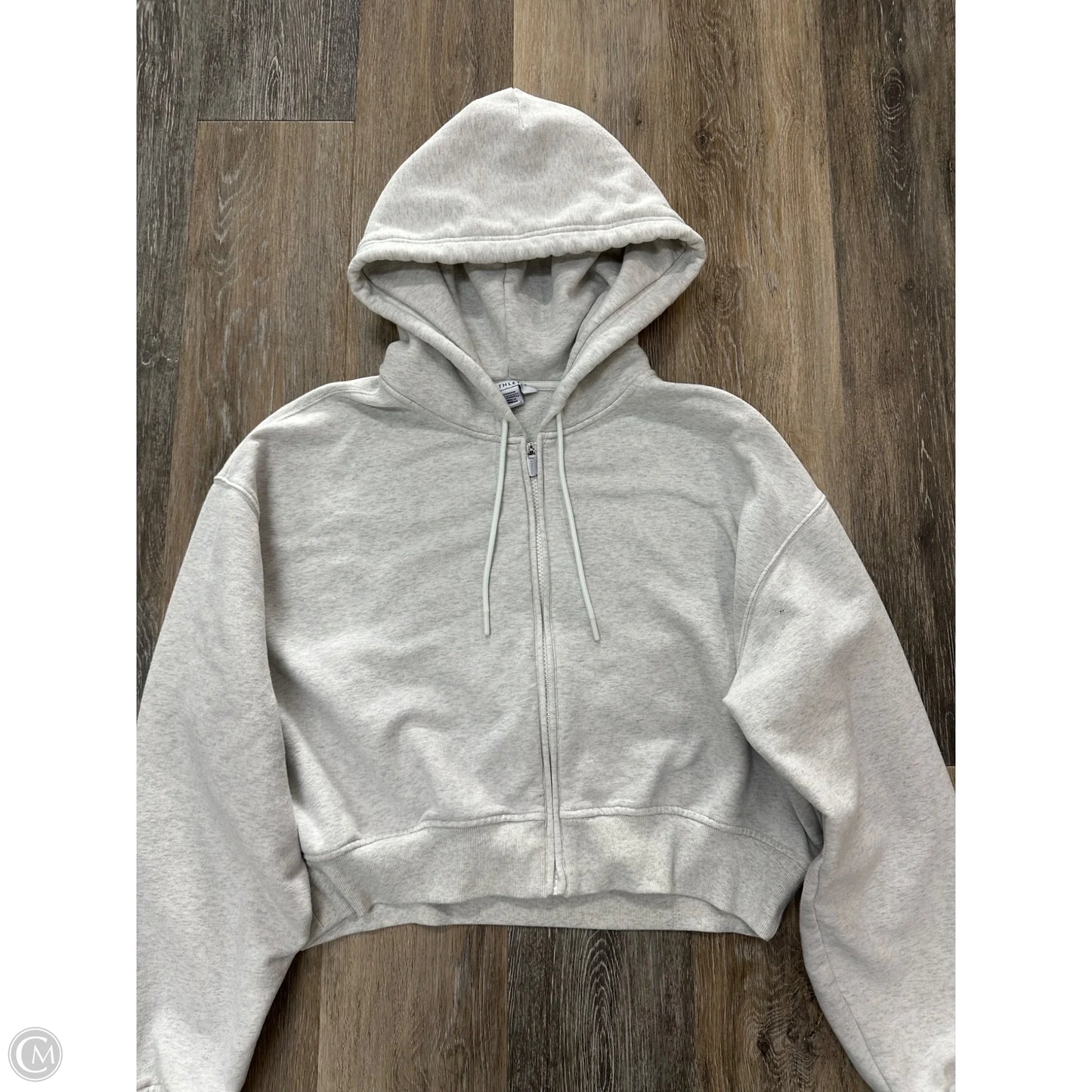 Athletic Sweatshirt Hoodie By Athleta In Grey, Size: M