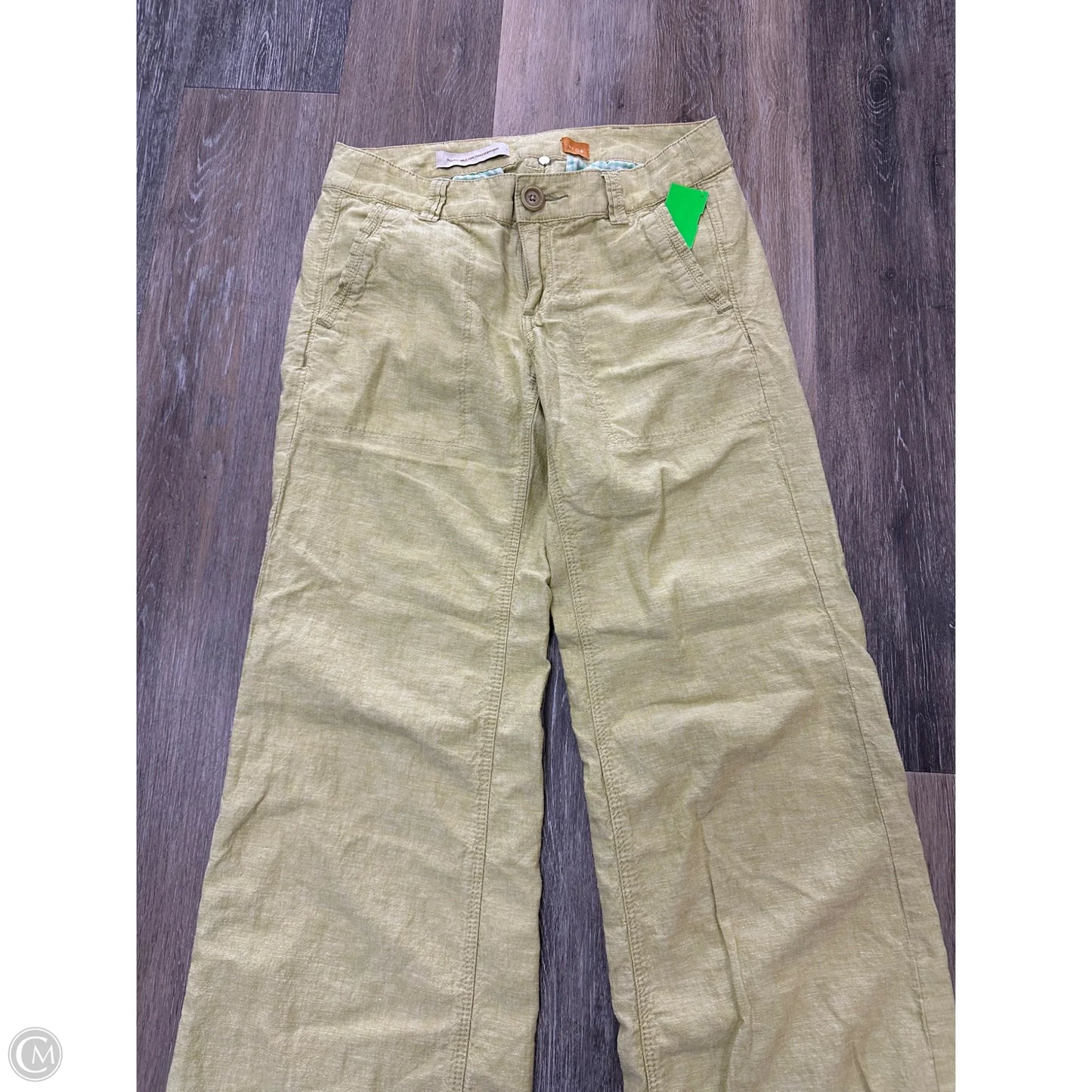 Pants Linen By Pilcro In Green, Size: 4